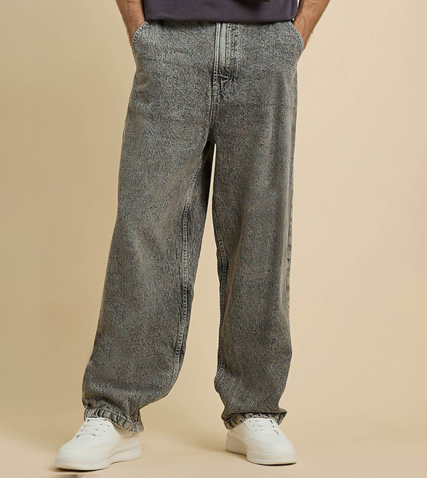 R&B  Jeans - Grey Relaxed Jeans