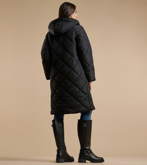 R&B  Puffer & Quilted Jackets - Black Puffer & Quilted Jackets
