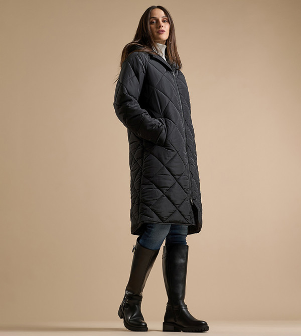 R&B  Puffer & Quilted Jackets - Black Puffer & Quilted Jackets
