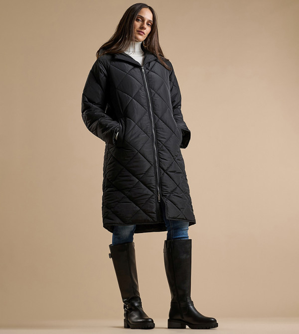 R&B  Puffer & Quilted Jackets - Black Puffer & Quilted Jackets