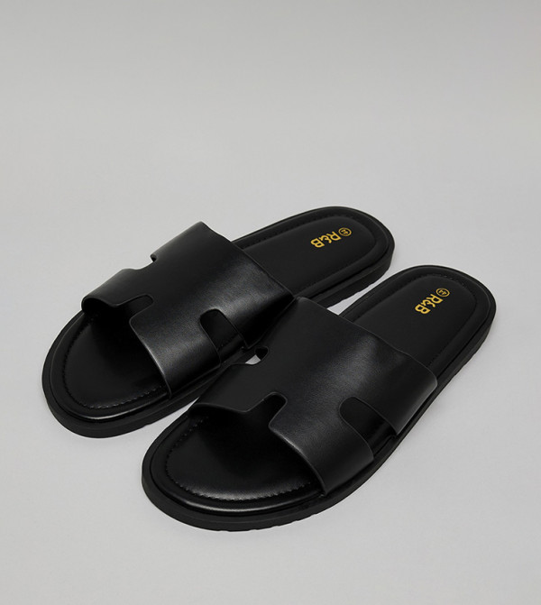 أر آند بي  صنادل - أسود صنادل كاجوال