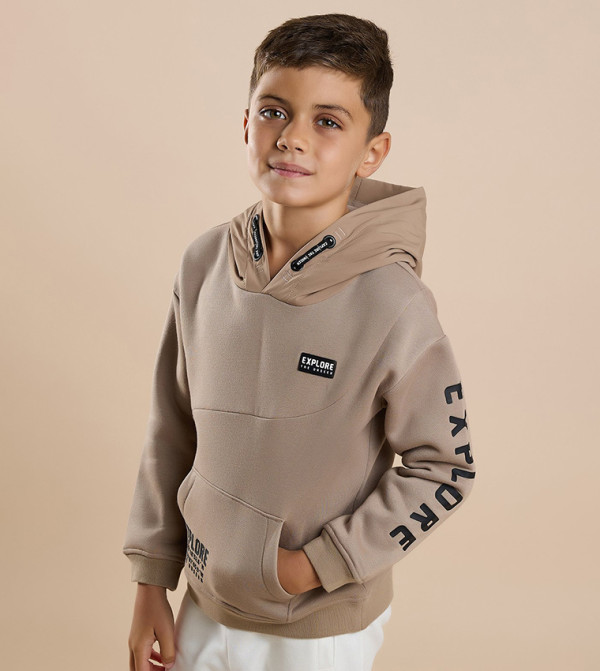 R&B  Hoodies - Beige Hoodies