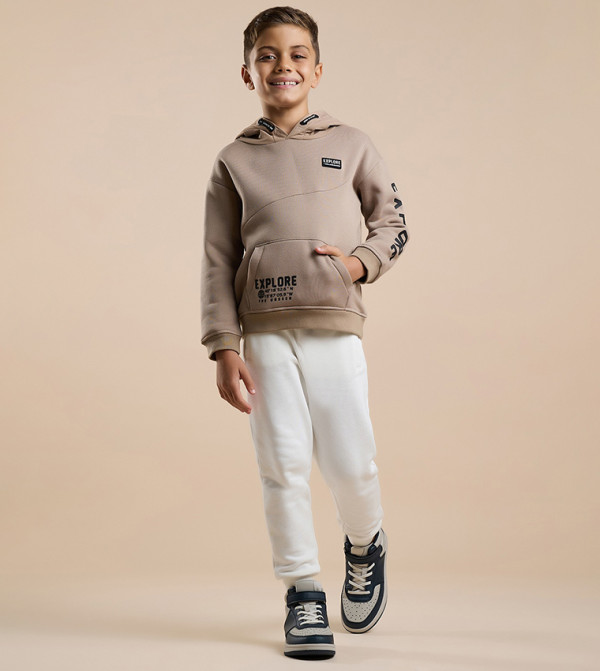 R&B  Hoodies - Beige Hoodies