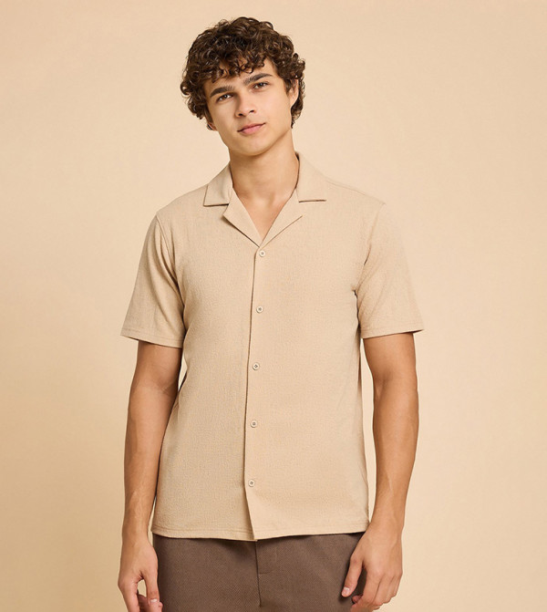 R&B  Clothing - Beige Short Sleeves