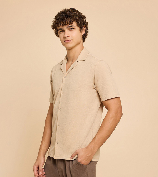 R&B  Clothing - Beige Short Sleeves