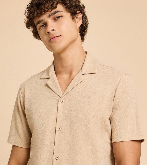 R&B  Clothing - Beige Short Sleeves