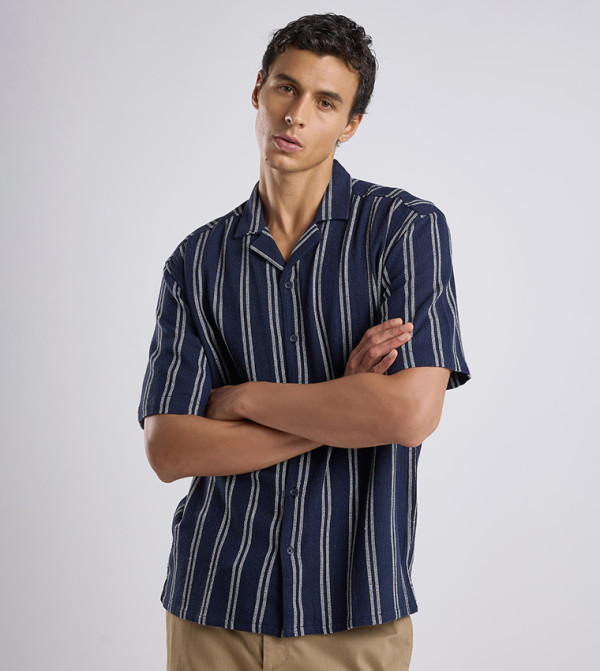 R&B Shirts - Blue Short Sleeves