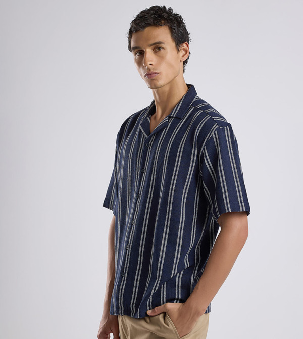 R&B Shirts - Blue Short Sleeves