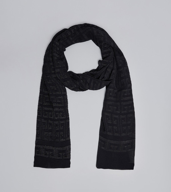 R&B  Blanket Scarves - Black Blanket Scarves