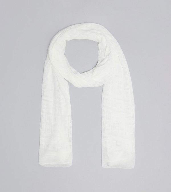 R&B  Blanket Scarves - White Blanket Scarves