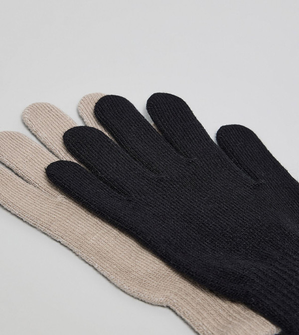 أر آند بي  قفازات - متعدد Knit