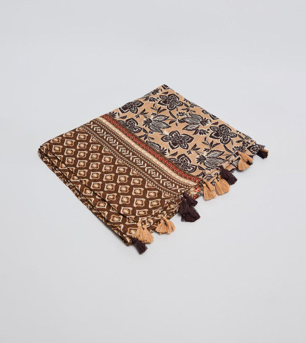 R&B  Blanket Scarves - Brown Blanket Scarves