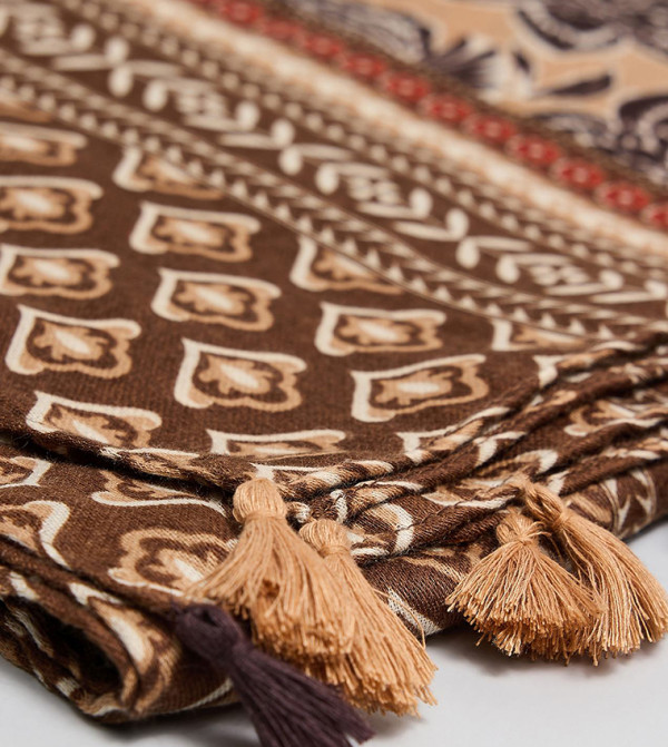 R&B  Blanket Scarves - Brown Blanket Scarves