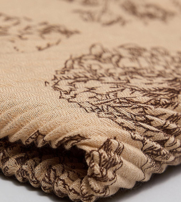 R&B  Blanket Scarves - Beige Blanket Scarves