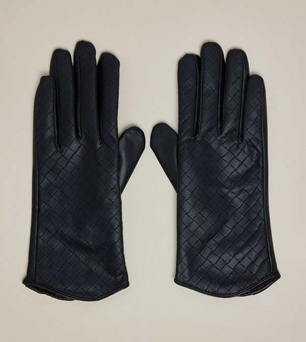 R&B  Gloves - Black Knit