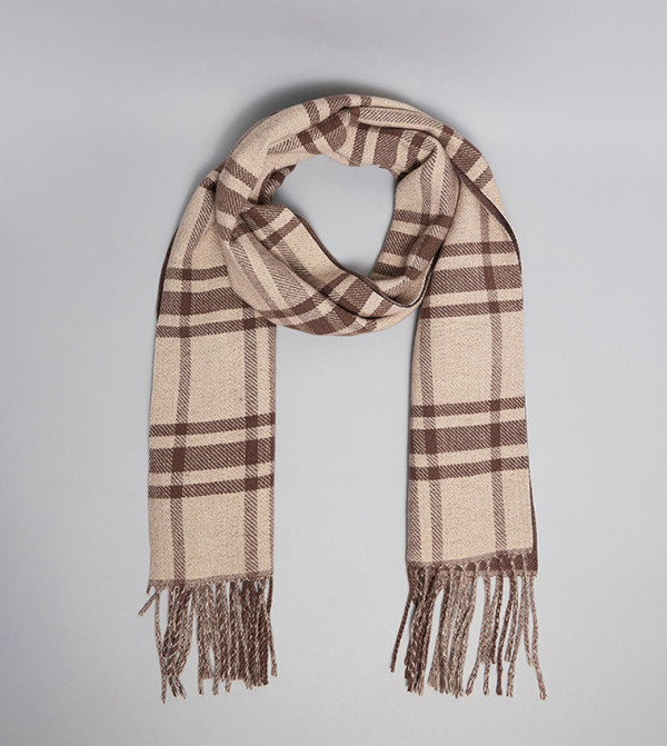 R&B  Scarves - Beige Blanket Scarves