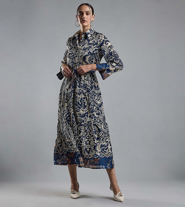 R&B  Dresses - NAVY BLUE Shirt & T-Shirt Dresses