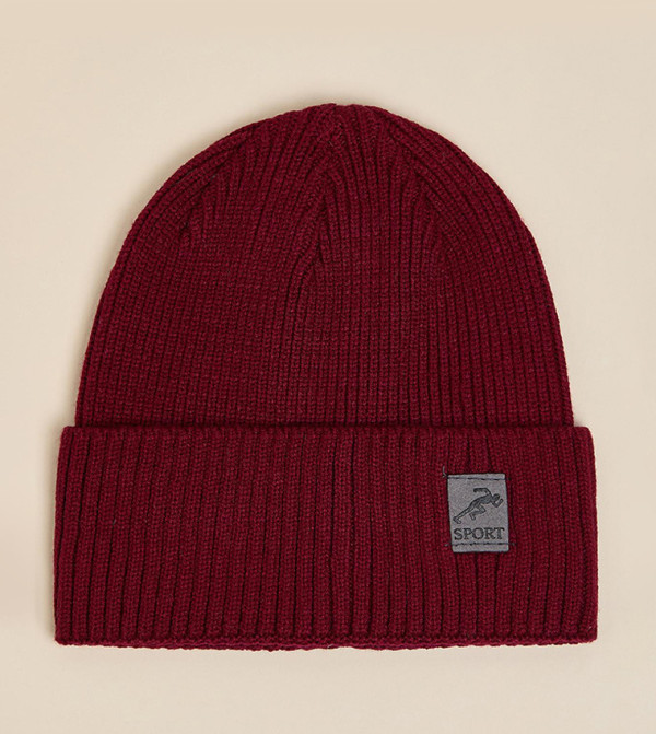 R&B  Caps & Hats - Burgundy Beanies