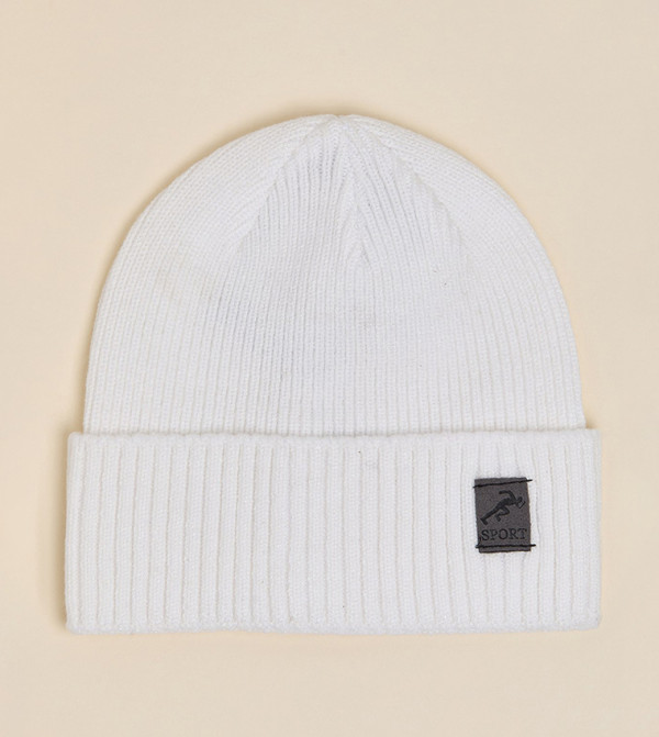 R&B  Caps & Hats - Ivory Beanies