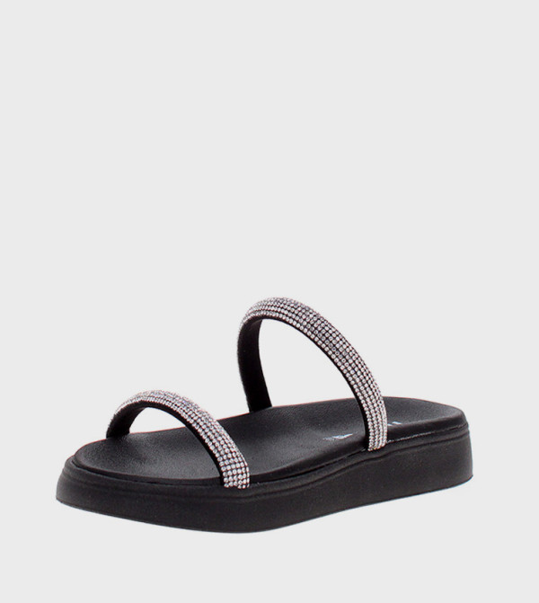 Moleca Moleca - Black Flat Sandals