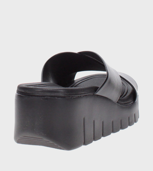 موليكا  - أسود أحذية كعب سميك