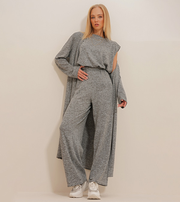 Trend Alaçatı Stili Trend Alaçatı Stili - Grey Co-Ord Sets