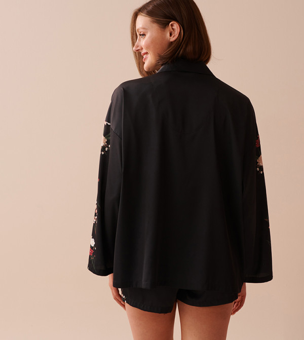 La Vie en Rose pretty-in-prints-w - Black Tops