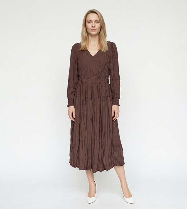 Beverly Hills Polo Club  Casual Dresses - Brown Midi Dresses