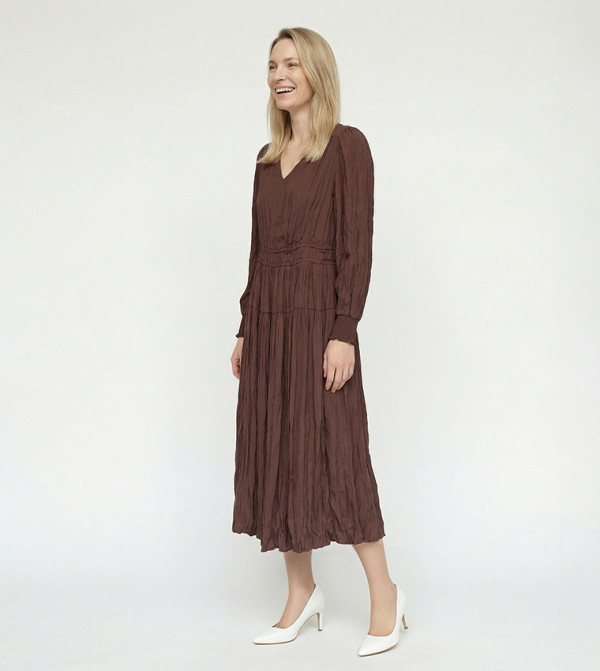 Beverly Hills Polo Club  Casual Dresses - Brown Midi Dresses