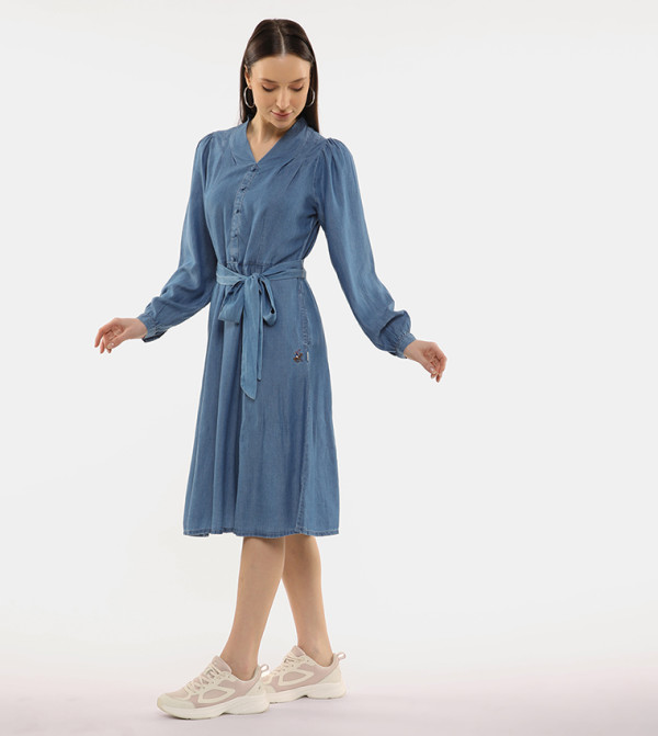 بيفرلي هيلز بولو كلوب  فساتين كاجوال - أزرق Midi Dresses