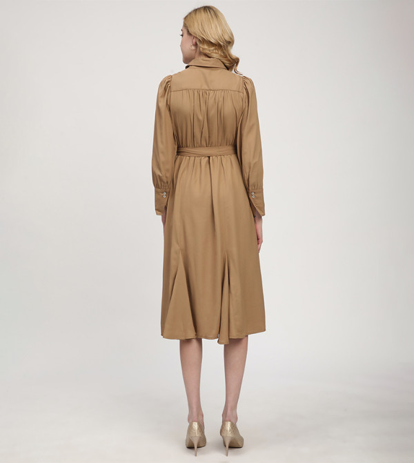 Beverly Hills Polo Club  neutral-tailoring - Brown Casual Dresses