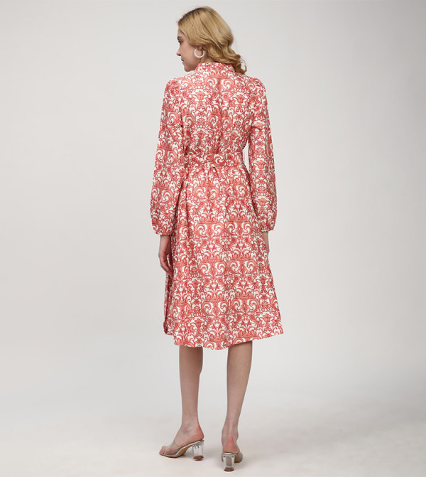 Beverly Hills Polo Club  Clothing - Coral Midi Dresses