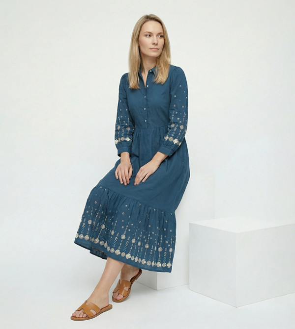 Beverly Hills Polo Club  Midi Dresses - Teal Midi Dresses