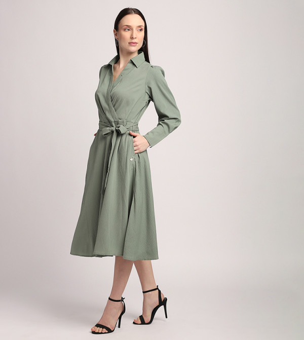 Beverly Hills Polo Club  Clothing - Green Midi Dresses