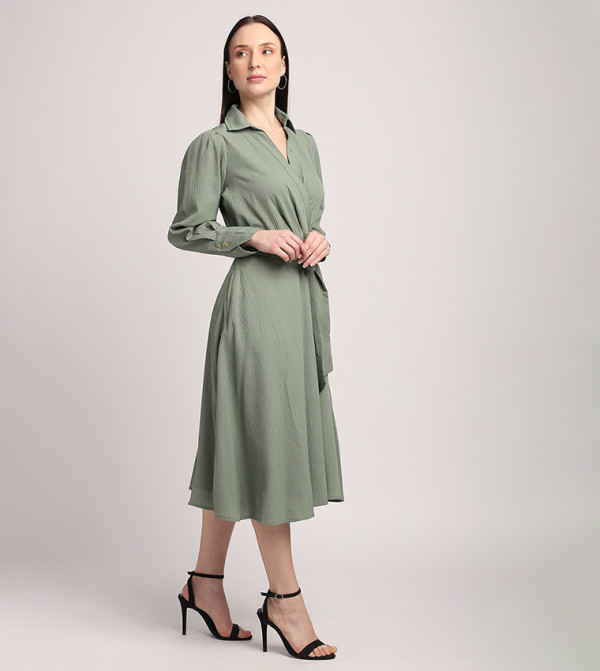 Beverly Hills Polo Club  Clothing - Green Midi Dresses