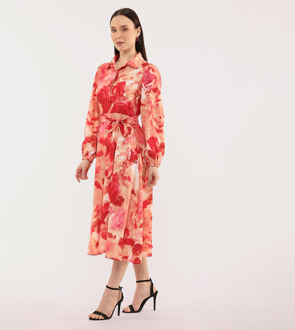 بيفرلي هيلز بولو كلوب  vacation-loading-w - أحمر Midi Dresses