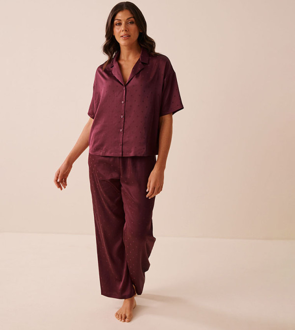 La Vie en Rose La Vie en Rose - Wine Pyjama Set