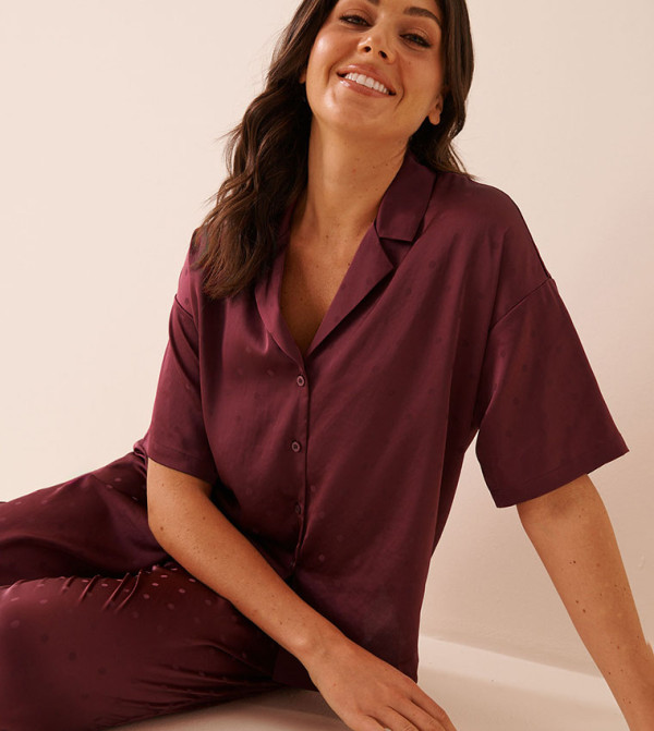 La Vie en Rose La Vie en Rose - Wine Pyjama Set