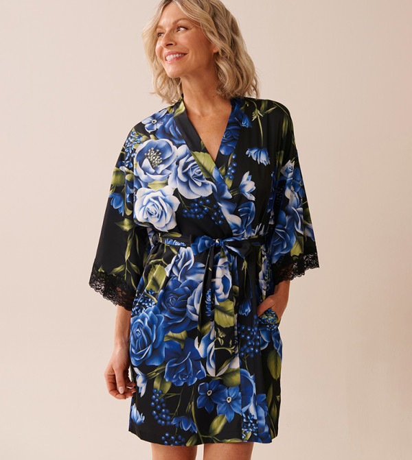 La Vie en Rose Clothing - Blue Night Robes & Kimonos