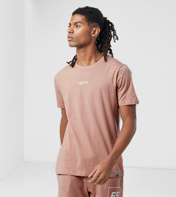 F5  - Pink Casual T-Shirts