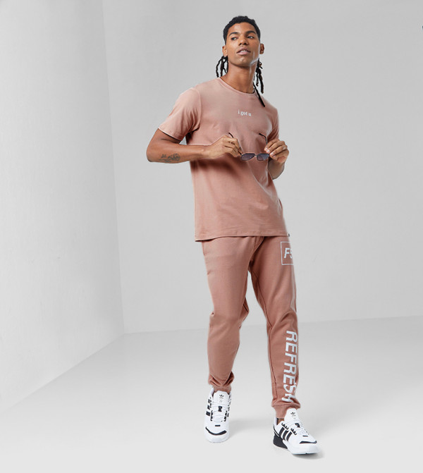 F5  - Pink Casual T-Shirts