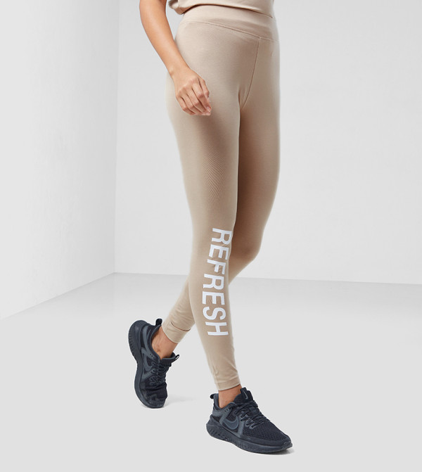 F5 Leggings - Beige Tights