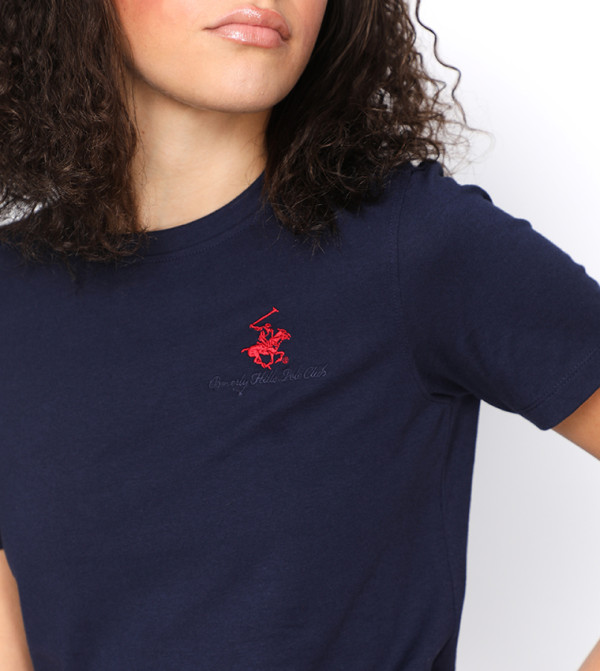 Beverly Hills Polo Club  Clothing - Navy Casual T-Shirts