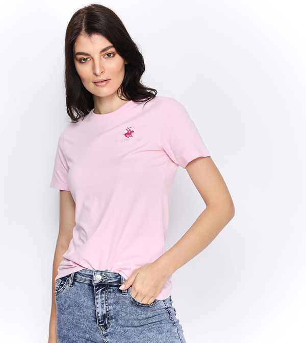 Beverly Hills Polo Club clothing-store - Pink Casual T-Shirts