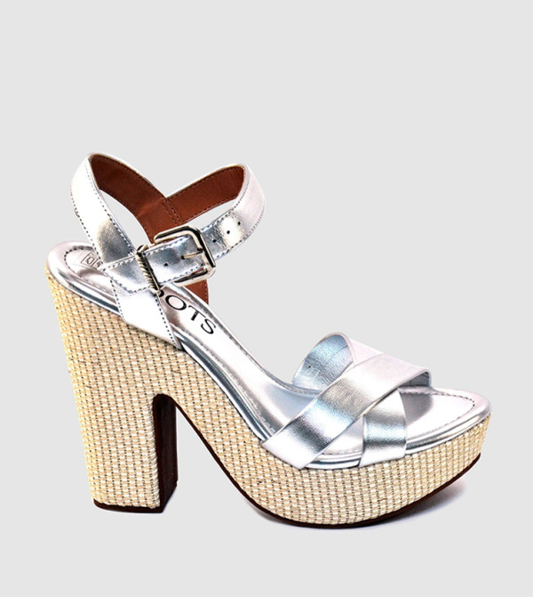 Dots Dots - Silver Heeled Sandals