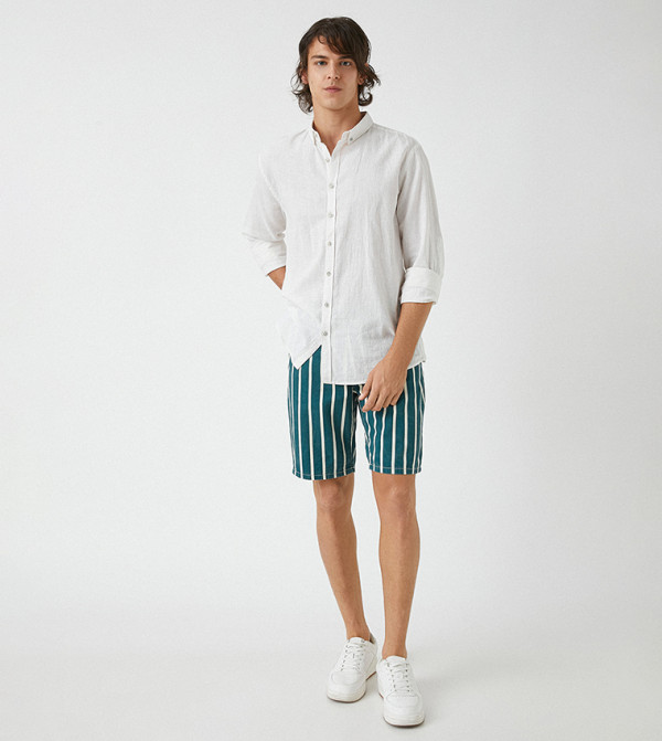 Koton  Shorts - Green Casual Shorts