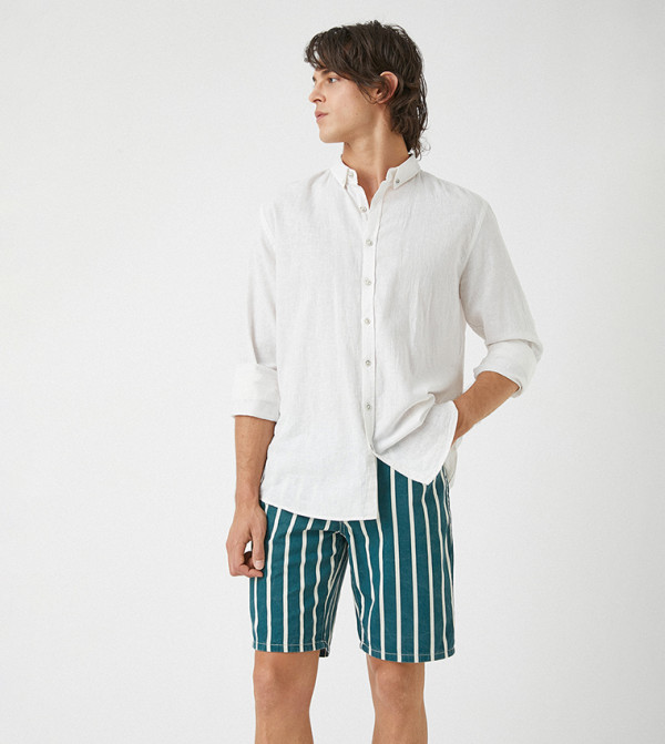 Koton  Shorts - Green Casual Shorts