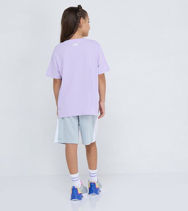 سكيتشرز cool-kid-uniforms-k - بنفسجي توب و شورت