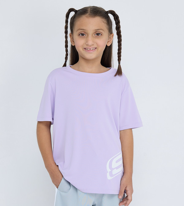 سكيتشرز cool-kid-uniforms-k - بنفسجي توب و شورت