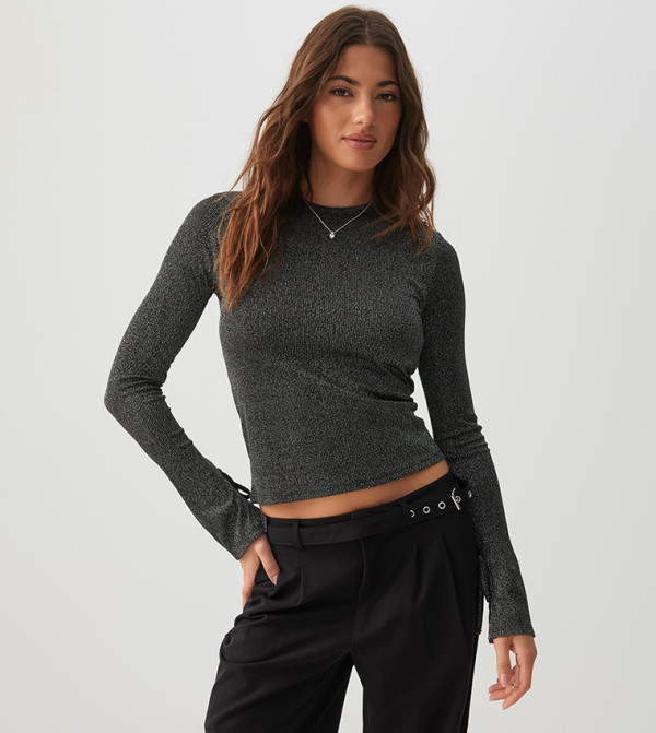 Ardene Ardene - Dark Grey Cropped Tops